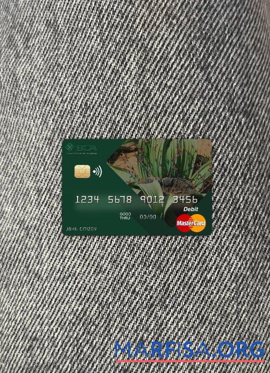 Blank Angola Comercial Bank mastercard photolook front template